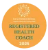 Registered Health Coach 2025 badge – UK and International Health Coaching Association